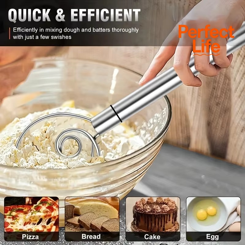 Danish Pancake Pan - Teig Mixer Edelstahl Handheld Brot Mixer